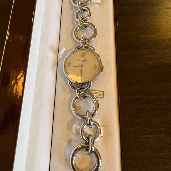 Women’s Silver Link Coach Watch - Picture 3 of 6